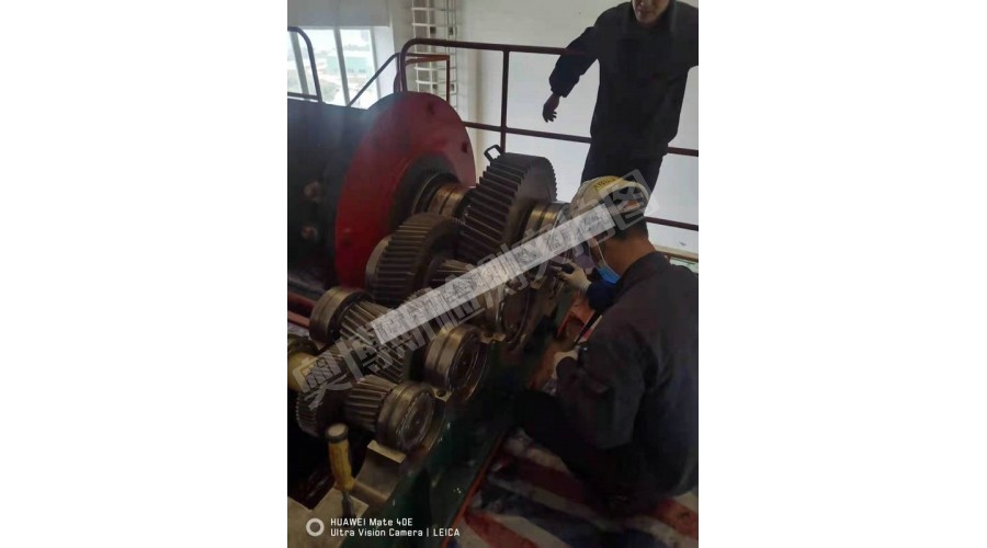廣西大化電廠廠房橋機減速機齒輪檢測